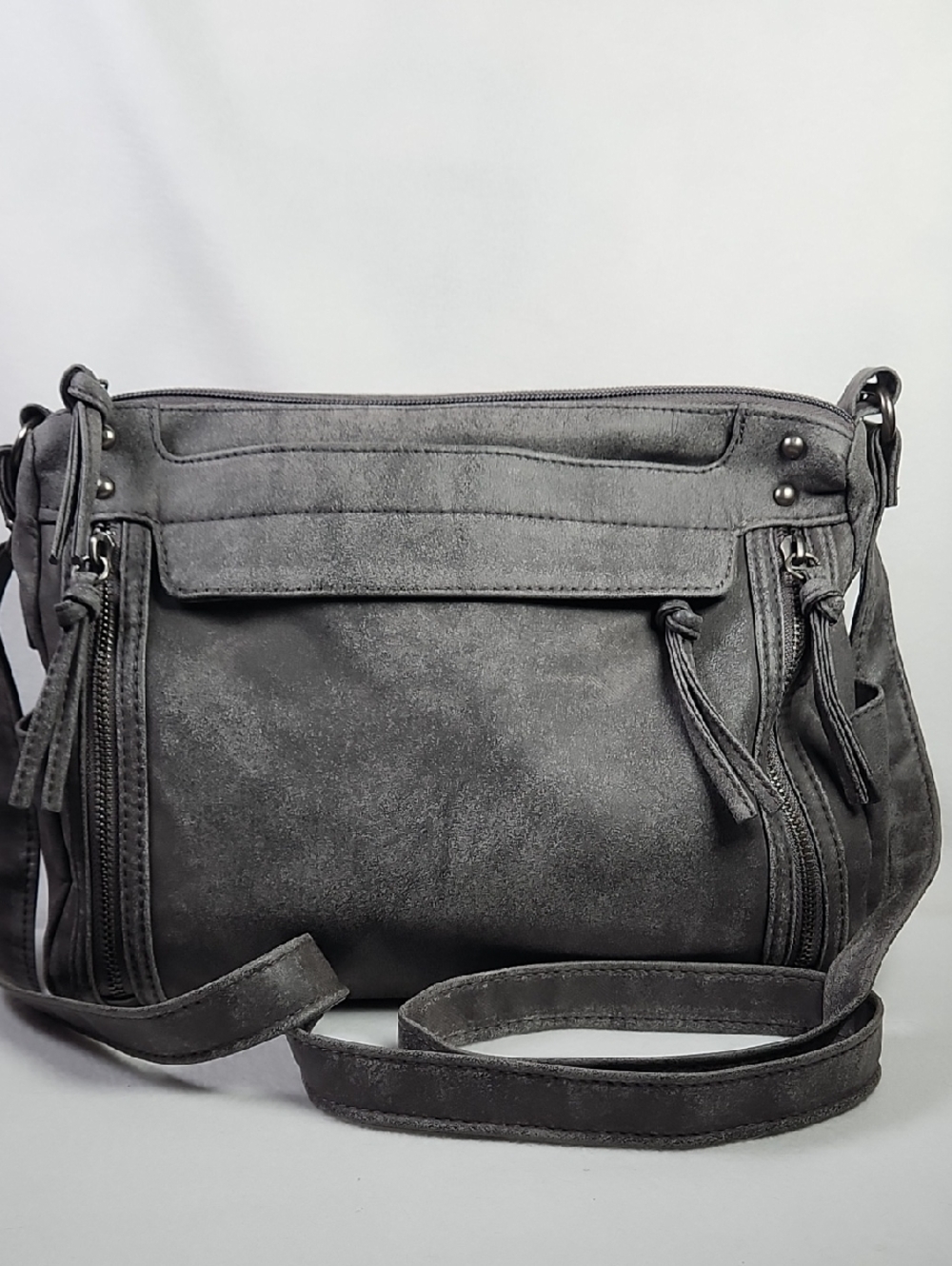 Classic Women's Gray Twill Shoulder/Crossbody Bag - Gray
